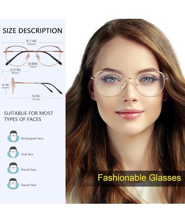 COOLOO Blue Light Blocking Glasses for Women Men - Anti Glare Gaming Computer Glasses - Blue Light 01-Gold - Buy Online on GoSupps.com