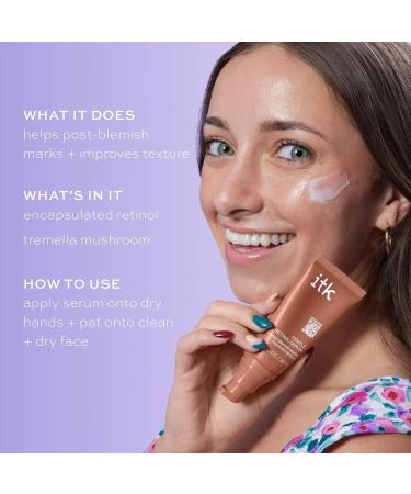 ITK Skincare Gentle Hydrating Nightly Retinol Facial Serum for All Skin Types 1 oz - Buy Online on GoSupps.com