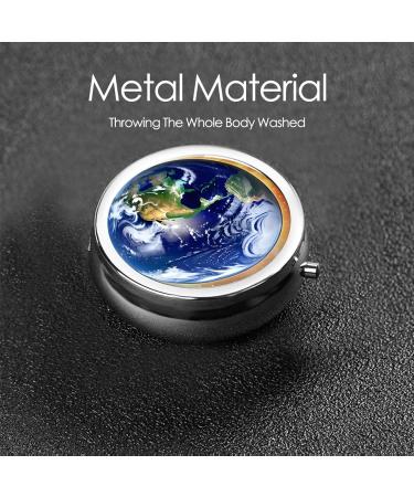 Cosmic Earthround Pill Box - 3 Compartment Portable Travel Pill Organizer for Easy International Shipping - Buy Online on GoSupps.com