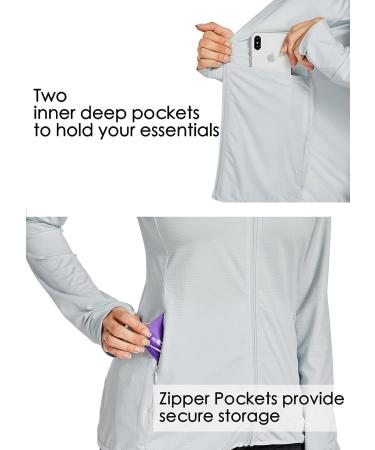 Willit Women's UPF 50+ Sun Protection Long Sleeve Jacket - Lightweight UV SPF Shirt for Running, Hiking & Athletics in Gray (Size Small) - Buy Online on GoSupps.com
