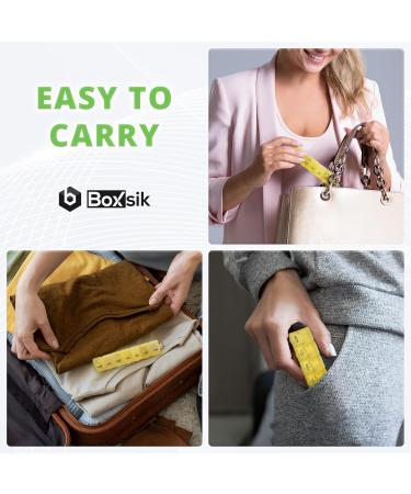 Buy BoxSik Yellow Pills Box Organizer | 7-Day Weekly Medication Container for Vitamins & Supplements - Perfect for Travel - Buy Online on GoSupps.com