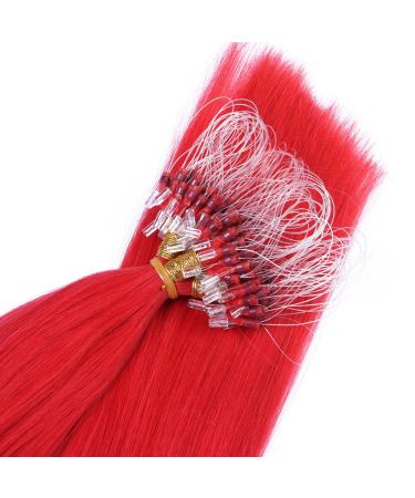 Buy 100% Remy Micro-Ring Hair Extensions - #Red - 60cm - 25 Strands - Easy to Use | Professional Quality - Buy Online on GoSupps.com