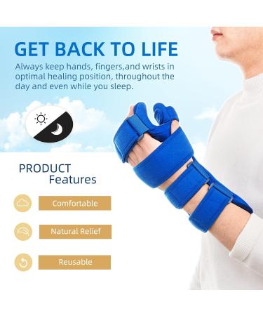 Resting Hand Splint for Stroke Recovery | Finger Support Brace for Carpal Tunnel Arthritis & Tendinitis Left Hand - Buy Online on GoSupps.com
