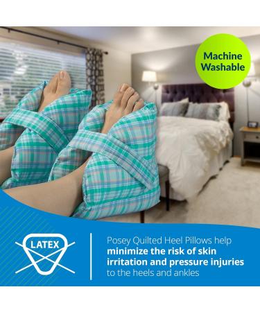 TIDI Posey Heel Pillows One Size Fits Most Polyester/Cotton Pastel Plaid Qty: 1 Pair of Quilted Heel Pillows Per Package Heel Off-Loading Devices Heel Pressure Injuries Home Care (6115) - Buy Online on GoSupps.com
