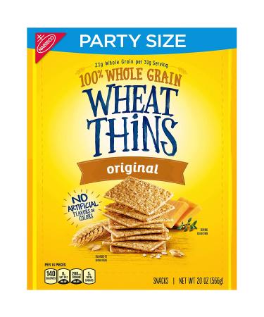 Wheat Thins Original Whole Grain Wheat Crackers Party Size 20oz - 1.25lb Pack - Buy Online on GoSupps.com