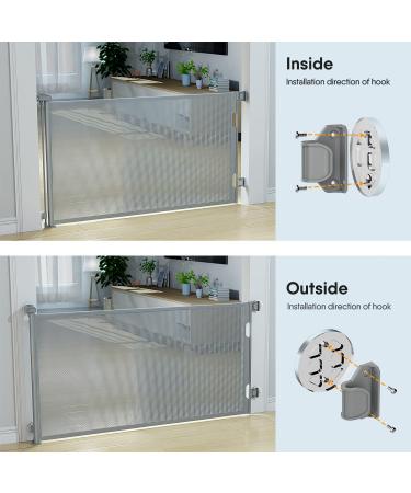 BabyBond Retractable Baby Gate | Extra Wide 71x33 Inch | Punch-Free Install for Kids/Pets | Indoor/Outdoor Dog Gate for Doorways/Stairs | Grey - Buy Online on GoSupps.com