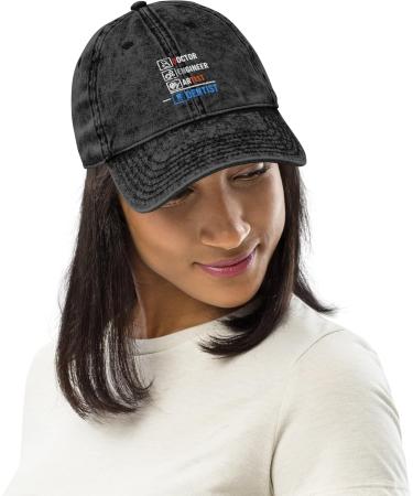 Vintage Cotton Twill Cap - Humorous Orthodontics & Dental Expert Design | Dark Grey International Shipping - Buy Online on GoSupps.com