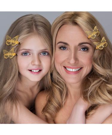 24-Piece Gold Butterfly Hair Clips for Women and Girls - Metal Hollow Hairpins in Left and Right Styles - Buy Online on GoSupps.com