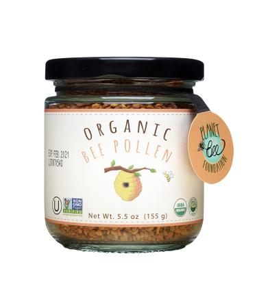 GREENBOW Organic Bee Pollen - 100% USDA Certified Organic, Pure, & Natural Bee Pollen - Superfood Packed with Proteins, Vitamins & Minerals - Non-GMO, Kosher Certified, Gluten Free - 155g 5.5 Ounce (Pack of 1)
