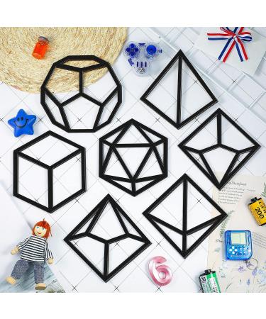 Wooden Dice Wall Decor Set - Game Room & Teenager Bedroom Decoration - 7-Piece Geometry Home Art - Buy Online on GoSupps.com