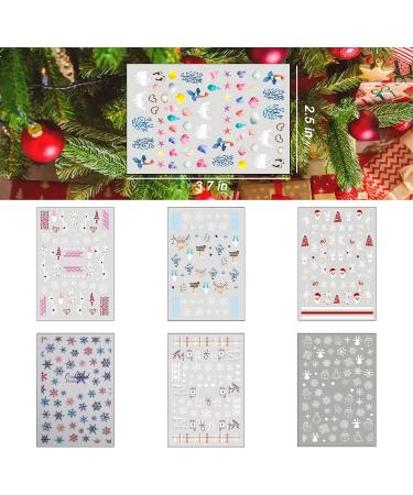 Christmas Nail Stickers Nail Decals 9 Sheet Nails Art Stickers Self Adhesive 3D Snowflake Nail Stickers for Women Merry Christmas Nail Art Supplies - Buy Online on GoSupps.com