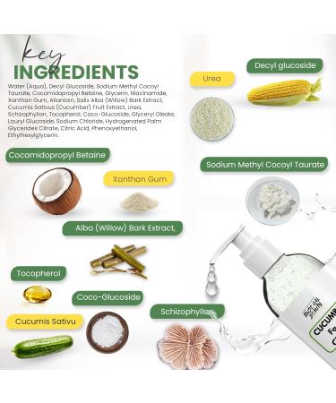 Buy Cucumber Hydrating Gel Foaming Facial Cleanser | Niacinamide | Fragrance Sulfate & Paraben Free | Acne-Prone & Sensitive Skin Care | International Shipping Available - Buy Online on GoSupps.com