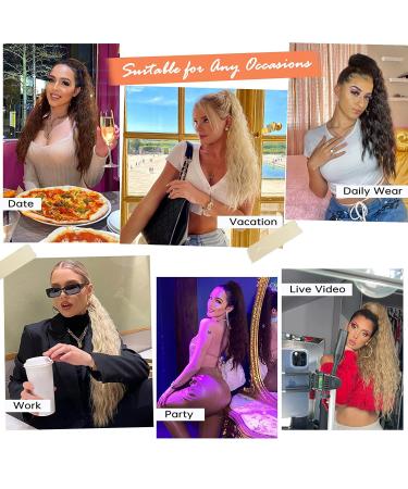 Pference Extensions: 65cm Blond Lang Wound Ponytail - Natural Kunsthaar Hair Extensions for Women | Afro Braid Style - Buy Online on GoSupps.com