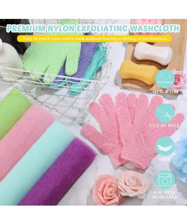 8 Piece Shower Gloves & Exfoliating Towel Set - Body Scrubber for Men & Women - Buy Online on GoSupps.com