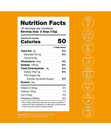 Bluebird Provisions Bone Broth - Natural Chicken Flavor Bone Broth Powder - Gut-Healing Bone Broth For Sipping & Cooking - Zero-Additives Bone Broth With Natural Electrolytes (200 Grams Pack) 7.05 Ounce (Pack of 1) - Buy Online on GoSupps.com