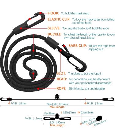 6 Pack Mask Strap Extender - Adjustable Ear Saver Lanyard Hook - Anti-Slip, Comfortable & Skin Friendly - 5 Colors Available - Buy Online on GoSupps.com