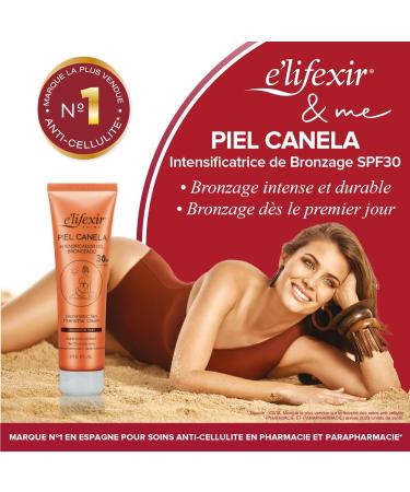 Elifexir Piel Canela. Tan Accelerator Gel | Tan Activator | Intense Natural & Long-lasting | Self-Tanning Melanin Activator | Monoi Tahiti and Shea SPF30 Waterproof 150ml - Buy Online on GoSupps.com