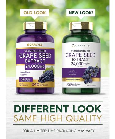 Carlyle Grape Seed Extract 24,000 mg - 240 Capsules | Antioxidant Support - Buy Online on GoSupps.com