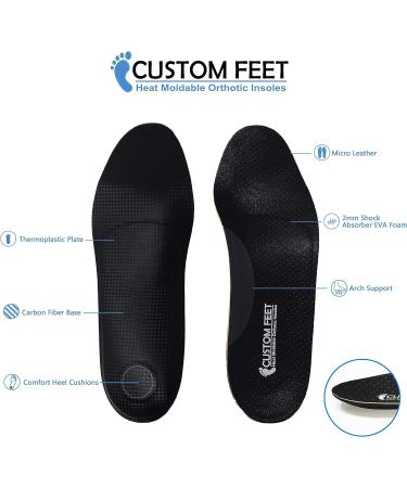 Custom FEET Personalized Orthotics Insoles for Men Women Kids - Arch Support (Slim Elegant Design) - Buy Online on GoSupps.com