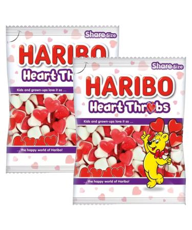 Classic Heart Throbs Star Mix Gummy Chewy Sweets 160g - 2x Packs Share Bags