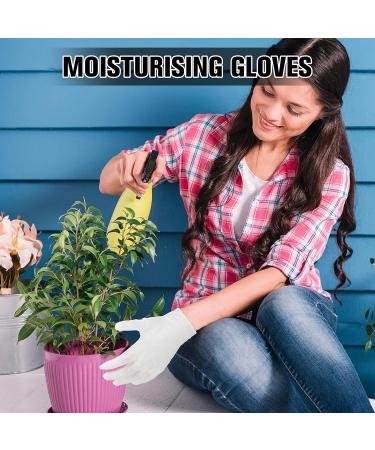 4 Pairs White Cotton Gloves for Dry Hands Eczema 100% Cotton Moisturising Soft Elastic Skincare Working Breathable Machine Washable Cloth Gloves for Womens Mens and Ladies One Size Fits Most - Buy Online on GoSupps.com