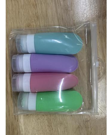Mixnon Silicone Travel Bottles - 4 Pack 90ml - Ideal for Shampoo Conditioner Cream & Personal Care | Travel Organizer - Buy Online on GoSupps.com