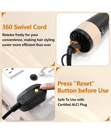 5-in-1 Hair Dryer Brush Set - Volumizer Curler & Straightener - Frizz-Free Negative Ion Ceramic Styling Tool - Buy Online on GoSupps.com