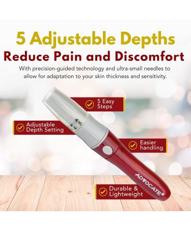 Advocate Lancing Device - Pain-Free Blood Testing for Diabetics | Depth Adjustable Lancet Pen for Accurate Samples | International Shipping Available - Buy Online on GoSupps.com
