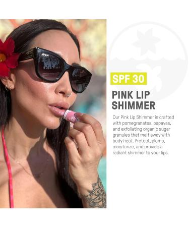 Raw Elements Organic Pink Lip Shimmer Zinc Oxide SPF 30+ 0.15 oz (Pack of 3) Pink Lip Shimmer SPF 30 (Pack of 3) - Buy Online on GoSupps.com