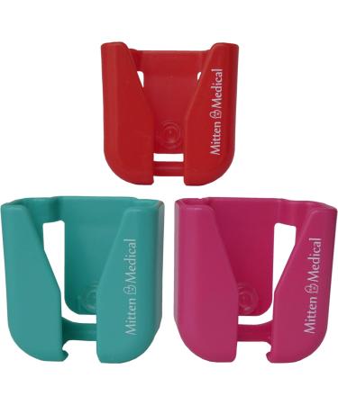 Set of Three Mitten Stethoscope Holders with Scrub-Lock in Assorted Colors - Buy Online on GoSupps.com