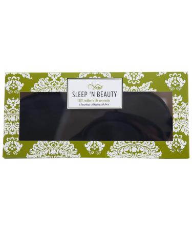 Climsom - Sleep'n Beauty 100% Natural Silk Eye Sleep Mask, Black, Adjustable Elastic, Oeko-Tex, for Softness on Your Eyes