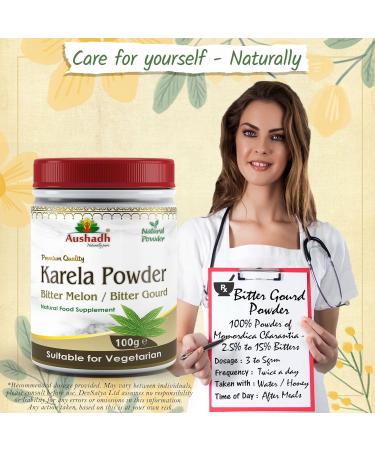 Bitter Gourd (Karela) Powder - Organic, Pure & Nutrient-Rich - Buy Online on GoSupps.com
