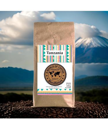 Caf en grains de Tanzanie 1kg provenant des hauts plateaux du Kilimandjaro saveur intense et ar me fruit  - Buy Online on GoSupps.com