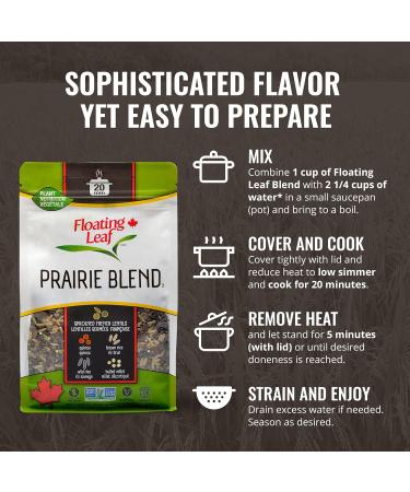 Pack of 3 x 400g Prairie Blend Brown Rice Wild Rice Hulled Millet and Sprouted French Lentils and Quinoa Non Gluten Non-GMO Kosher and Vegan - Floating Leaf - Buy Online on GoSupps.com
