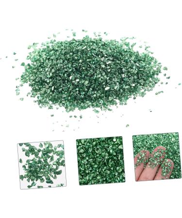 SOESFOUFU 1 Glass Chip Mirror Vase Nail Accessories Crushed Crystal Chips Nail Rhinestones Chips in Bulk Nail Jewels Rhinestones Epoxy Resin Filler Diy Jewelry Drill Manicure 0.5X0.3cm Green - Buy Online on GoSupps.com