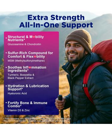 NEVISS Sugar Free Glucosamine Filled Gummies - Glucosamine Supplement Plus Chondroitin MSM Turmeric Boswellia Hyaluronic Acid Vitamin D3 & Zinc 120 Gummies 60 Servings 60 Count (Pack of 2) - Buy Online on GoSupps.com