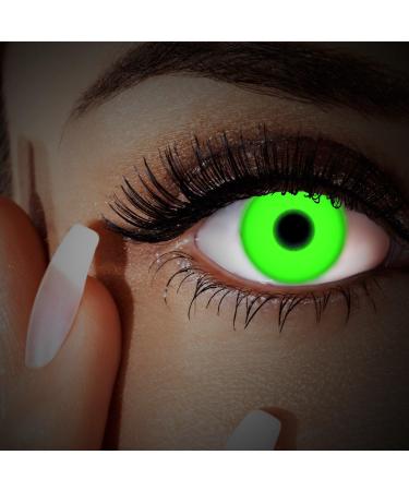 Aricona Green UV Contact Lenses - Colored Contact Lenses for Carnival Cosplay & Parties - 2 Pieces Without Prescription - Buy Online on GoSupps.com