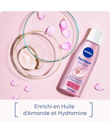 NIVEA Gentle Toner (1 x 200 ml) facial toner enriched with Almond Oil and Hydramine gentle moisturizing facial cleanser for dry & sensitive skin - Buy Online on GoSupps.com