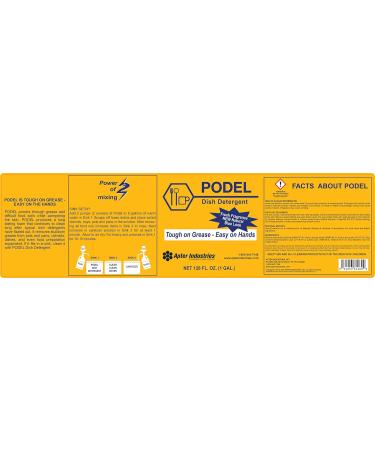 Apter Industries Podel Concentrated Dish Detergent - 1 Gallon - Eco-Friendly High-Efficiency Cleaner - Buy Online on GoSupps.com