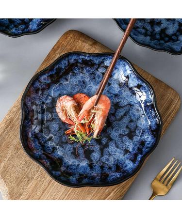 Ceramic Soup Plate Set of 2 Stackable Pasta Salad Bowls Blue Kitchen Serving Salad Plates-2plate-20cm-blue (Color : Blue Size : 1plate20cm) 1plate20cm Blue - Buy Online on GoSupps.com