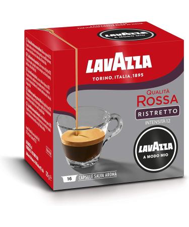 Lavazza A Modo Mio Qualita Rossa-Ristretto Pack of 2 boxes of 16 capsules (2 x 120 g) - Buy Online on GoSupps.com