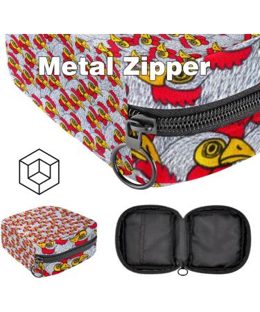 Menstrual Bag with Zipper for Women & Girls - Cute Chickens Design | International Shipping Available - Buy Online on GoSupps.com