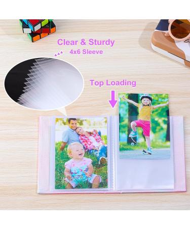 Basumee Small Photo Album 15x10CM - Holds 52 Photos, Blue-Pink, for Baby Kids Birthday & Family Anniversary - Buy Online on GoSupps.com