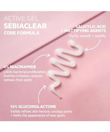 SVR Sebiaclear Active Gel - Niacinamide & PHA Face Gel-Cream for Oily Skin | Oil-Free Moisturizer Reduces Blemishes & Redness - 1.3 fl. oz - Buy Online on GoSupps.com