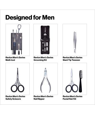 Revlon Men's Series High Precision Tweezer for Eyebrow Hair Removal - 60% Larger Grip Stainless Steel (Pack of 1) - Buy Online on GoSupps.com