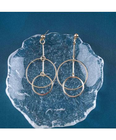 Shop Vintage Hollow Circle Dangle Earrings | Exaggerated Gold Bar Hoop Earrings for Women - International Shipping Available - Buy Online on GoSupps.com