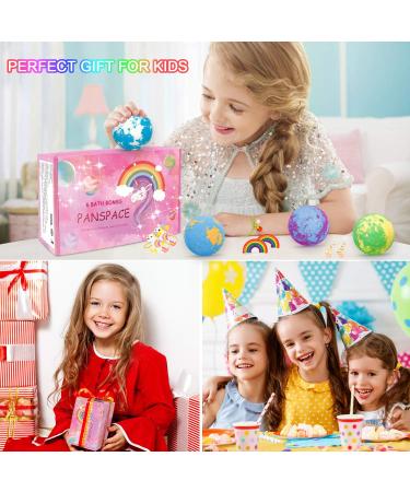 Panspace Unicorn Bath Bombs for Girls | 6 Organic Bath Bombs Gift Set with Jewelry Inside | Handmade Bubble Bath Fizz Ball Kit for Kids | Surprise Toys for Girls Birthday & Christmas - Buy Online on GoSupps.com