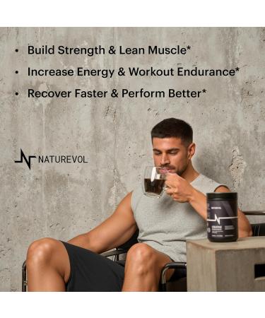 NATUREVOL Creatine Monohydrate Powder - Micronized Unflavored Creatine Powder Pure & Vegan Easy Dissolve | Supports Strength Muscle & Workout Recovery for Women & Men | 5g Per Serv - 100 Servings - Buy Online on GoSupps.com