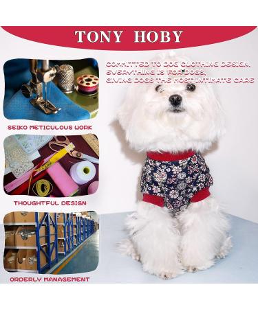 TONY HOBY Black Flower Dog Pajamas | 4-Legged Jumpsuit Onesies for Small Medium Dogs | All Seasons Wear | Size Medium - Buy Online on GoSupps.com