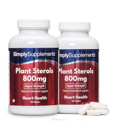 Plant Sterols 800mg | 360 Tablets in Total Up to 12 Month Supply | Potent One-a-Day Formula | Proven to Naturally Lower Cholesterol | Vegan & Vegetarian Friendly | Manufactured in The UK 360 Count (Pack of 1)